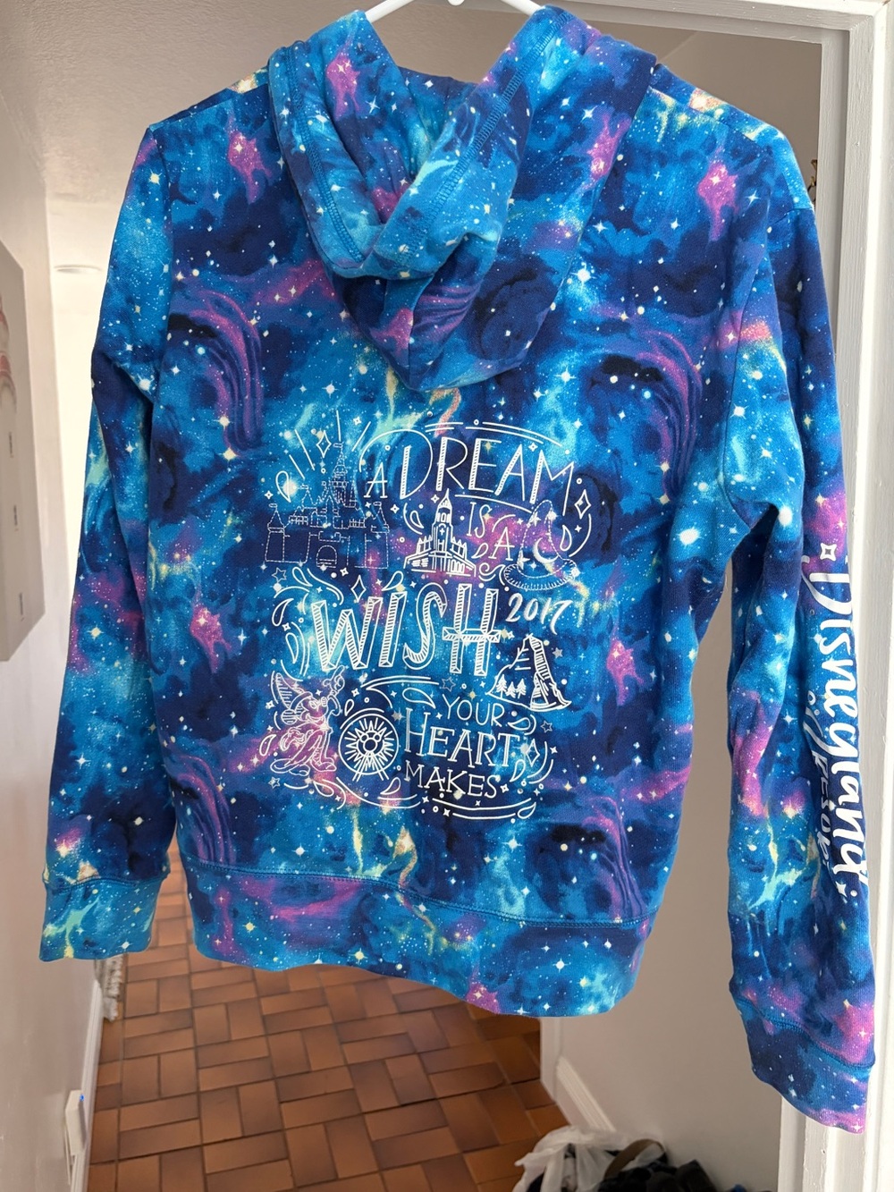 Disneyland 2017 Galaxy Hoodie Youth XL 14 Sorcerer Mickey Disney Parks
